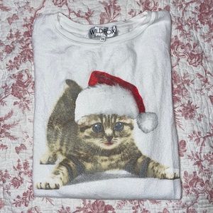 WILDFOX VINTAGE 🐱 Christmas ❤️ sweatshirt